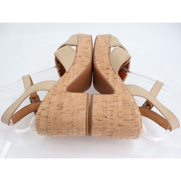 Kork-Ease Korks Calda Sandals Women's 11 Tan Beige Platform Chunky Slingback Y2K - Picture 8 of 13